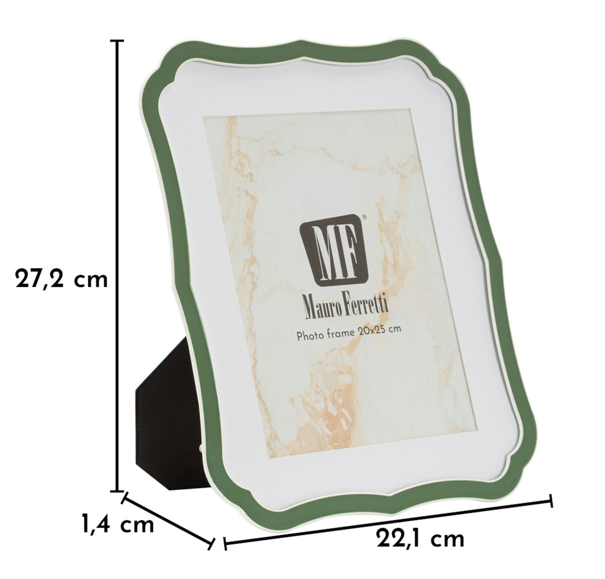 Cornice margot verde cm 22,1x1,4x27,2 (misura interna cm 20x25) min 2