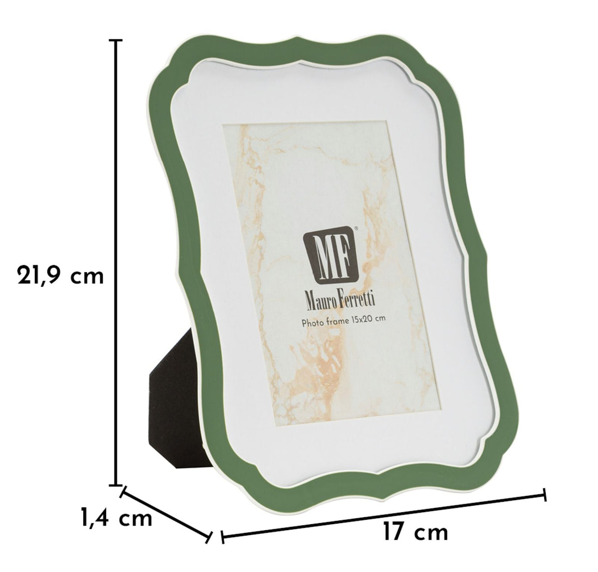 Cornice margot verde cm 17x1,4x21,9 (misura interna cm 15x20) min 2