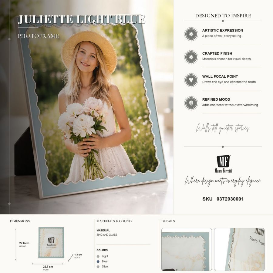 Cornice juliette cm 22,7x1,3x27,6 (misura interna cm 20x25) min 2