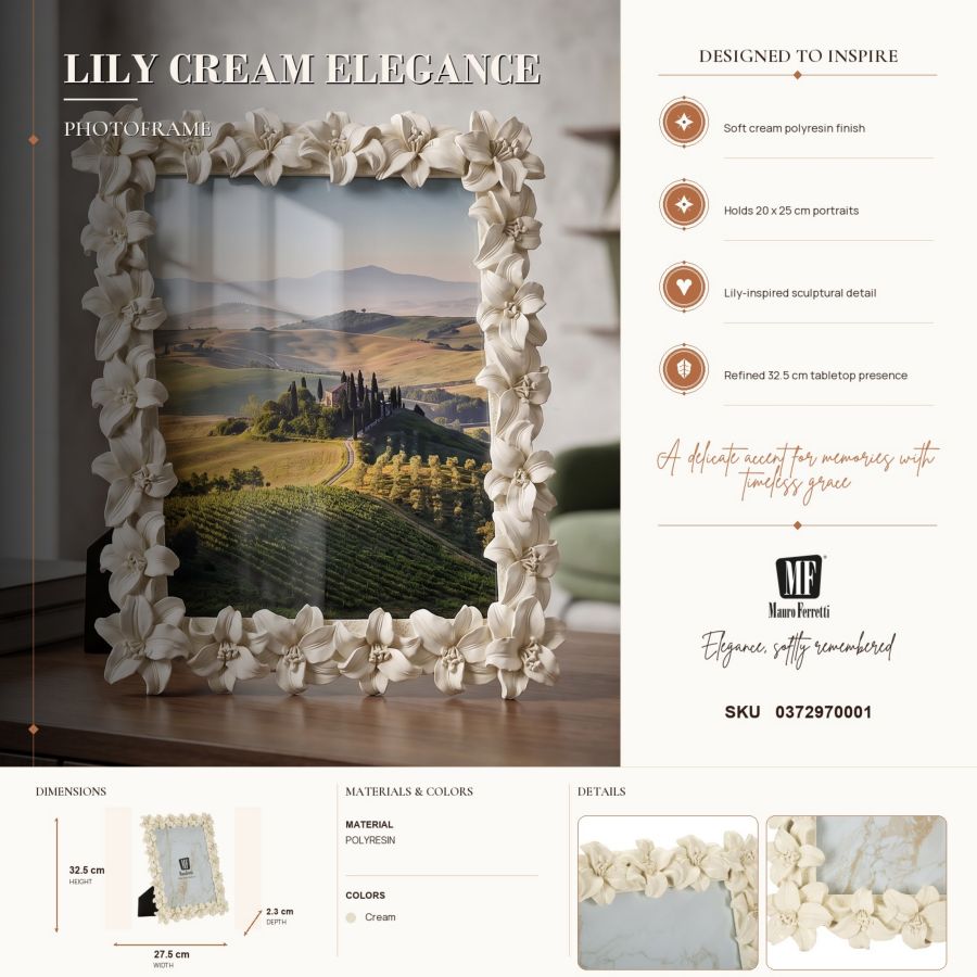 Cornice lily cm 27,5x2,3x32,5(misura interna cm 20x25) min 2