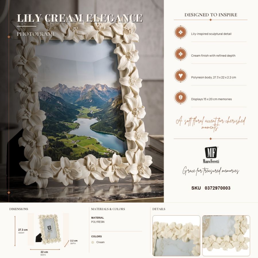 Cornice lily cm 22x2,2x27,3 (misura interna cm 15x20) min 2