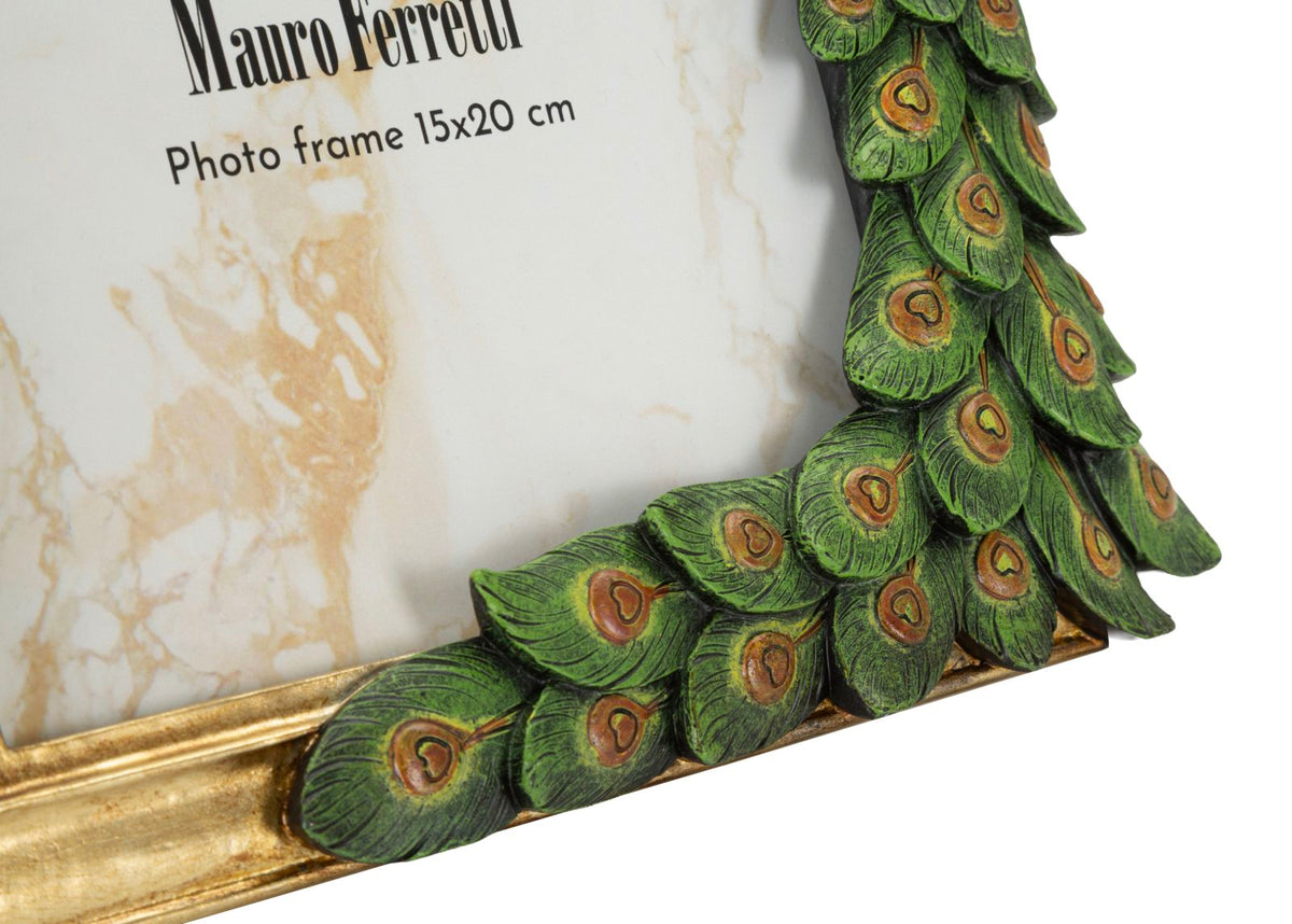 Mauro Ferretti Cornice Pavone 22 x 2,8 x 29,2 cm (misura Interna 15 x 20)