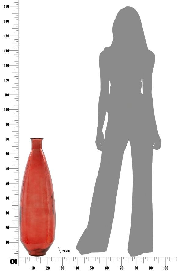 Mauro Ferretti Vaso Adobe Vetro Riciclato Ø 26 x 80 cm (made in Spain)