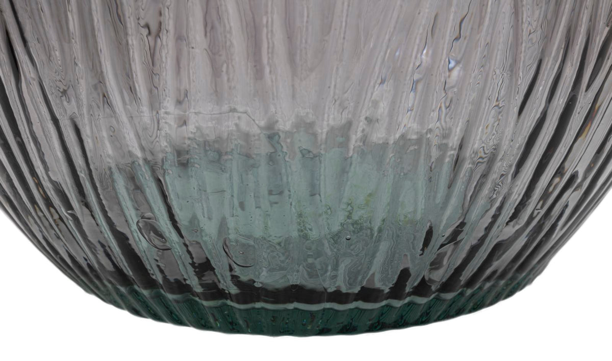 Mauro Ferretti Vaso Jarron Arabe Low Vetro Riciclato Fumo Ø 34 x 75 cm (made in Spain)