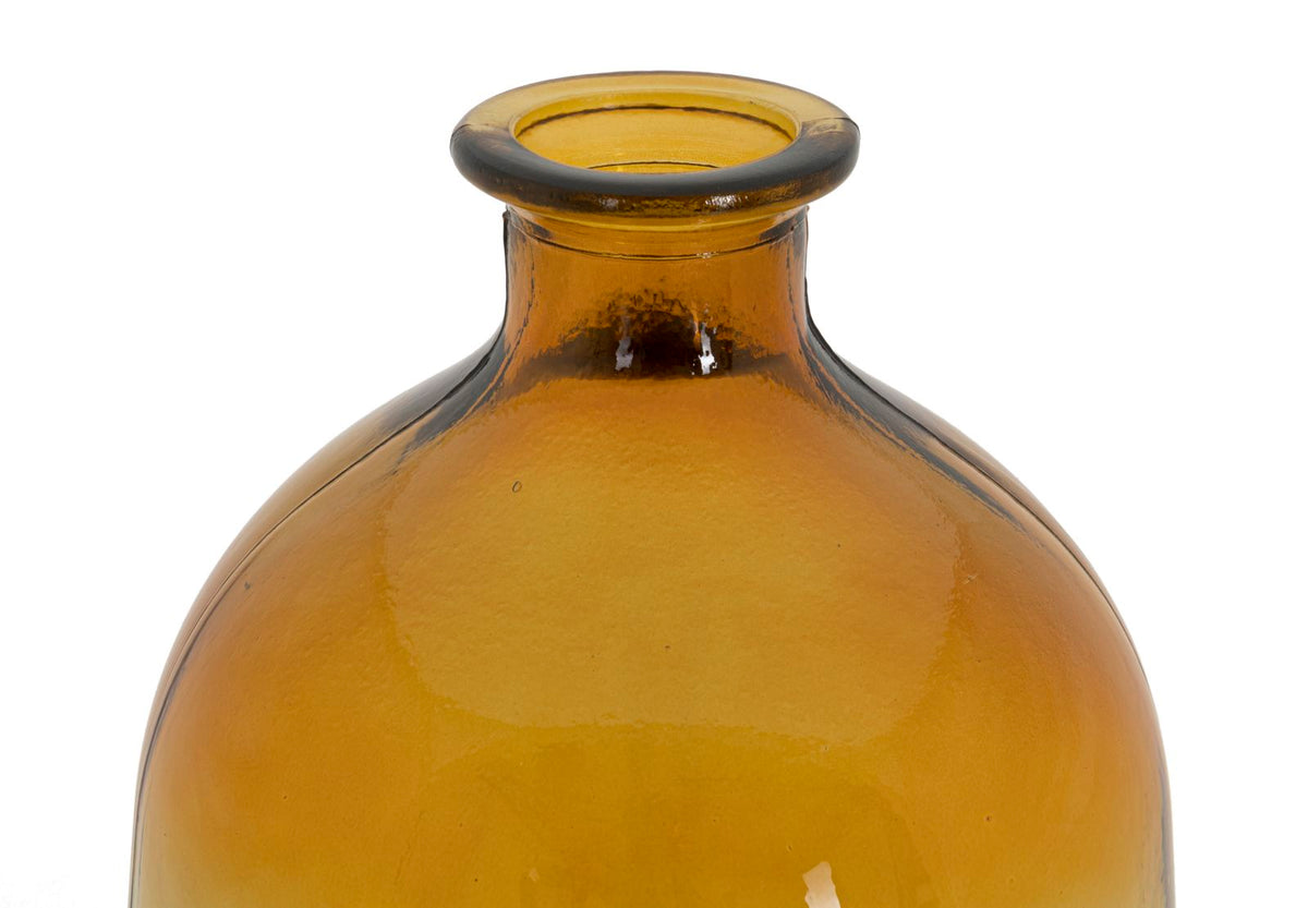 Mauro Ferretti Vaso Botella Napoles Vetro Riciclato Orange Ø 19 x 45 cm (made in Spain)