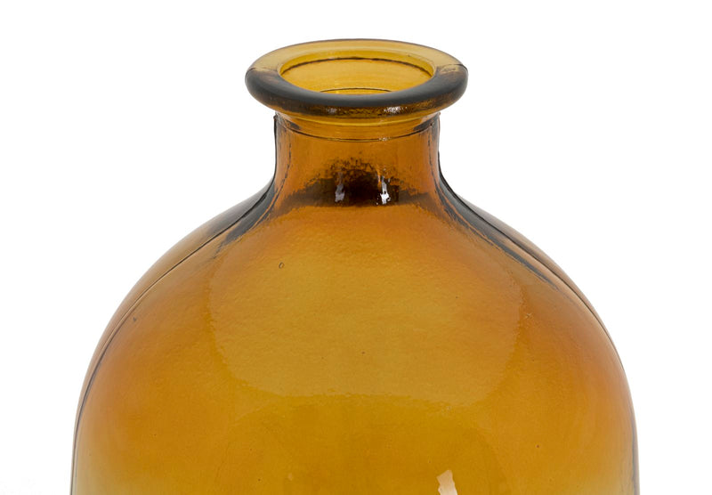 Mauro Ferretti Vaso Botella Napoles Vetro Riciclato Orange Ø 19 x 45 cm (made in Spain)