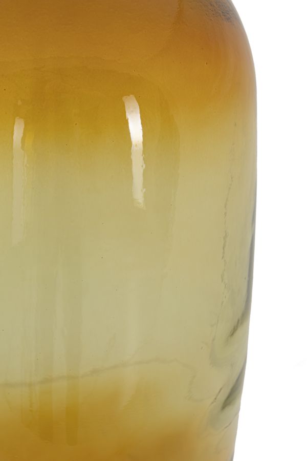 Mauro Ferretti Vaso Botella Napoles Vetro Riciclato Orange Ø 19 x 45 cm (made in Spain)