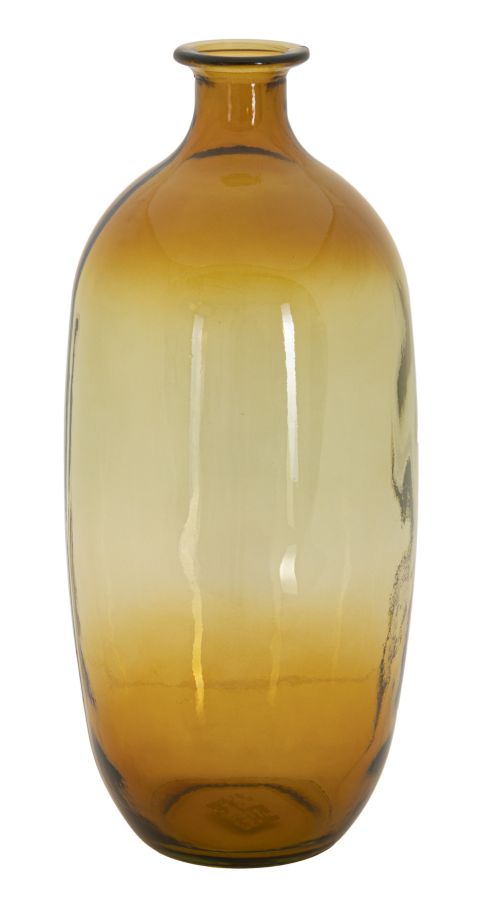 Mauro Ferretti Vaso Botella Napoles Vetro Riciclato Orange Ø 16 x 38 cm (made in Spain)