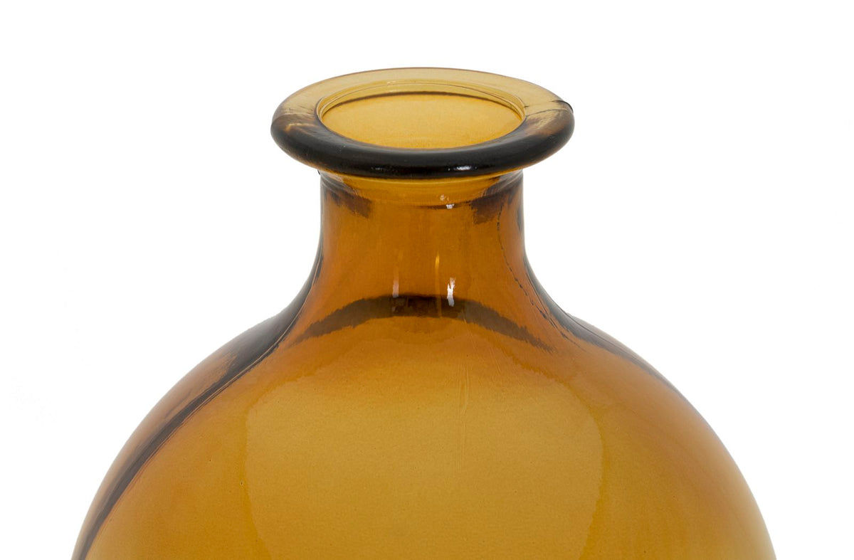 Mauro Ferretti Vaso Botella Napoles Vetro Riciclato Orange Ø 16 x 38 cm (made in Spain)