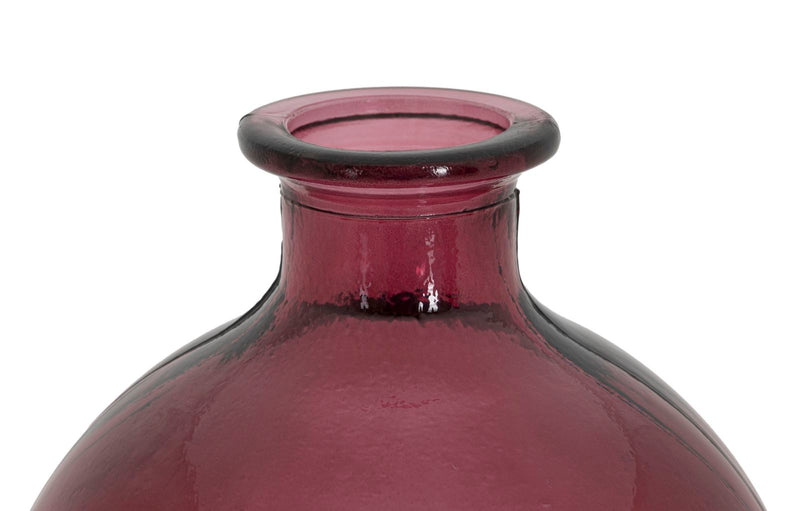 Mauro Ferretti Vaso Botella Napoles Vetro Riciclato Red Ø 19 x 45 cm (made in Spain)