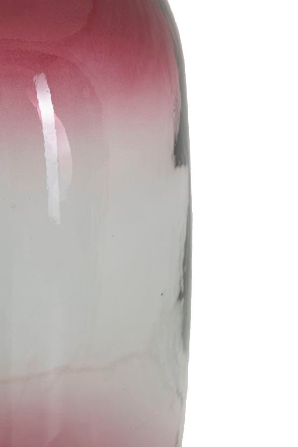 Mauro Ferretti Vaso Botella Napoles Vetro Riciclato Red Ø 19 x 45 cm (made in Spain)