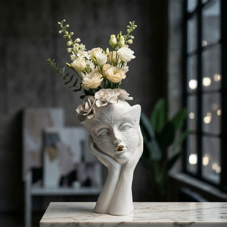 Mauro Ferretti Vaso Woman Mask 16,5 x 14 x 27,3 cm
