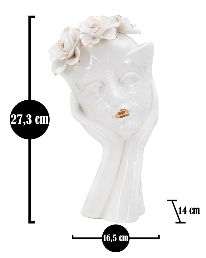 Mauro Ferretti Vaso Woman Mask 16,5 x 14 x 27,3 cm