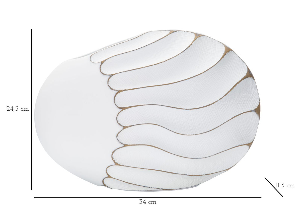 Mauro Ferretti Vaso Resina Lines 34 x 11,5 x 24,5 cm