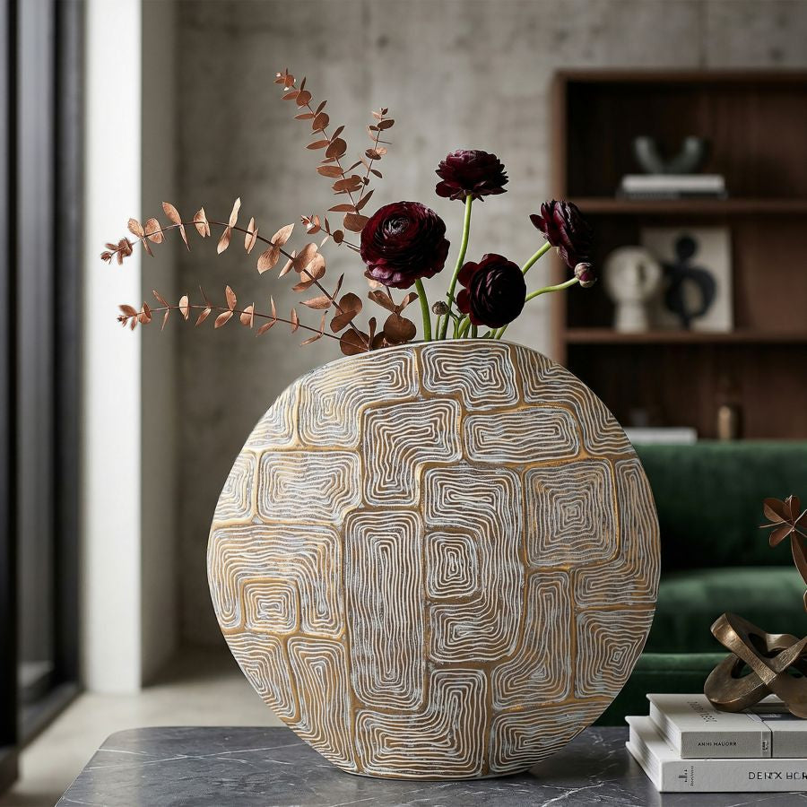 Mauro Ferretti Vaso Resina Eclips 48 x 13 x 44,5 cm