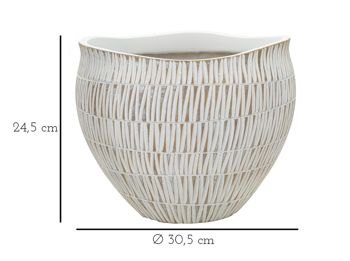 Mauro Ferretti Cachepot Resina Stiky Ø 30,5 x 24,5 cm