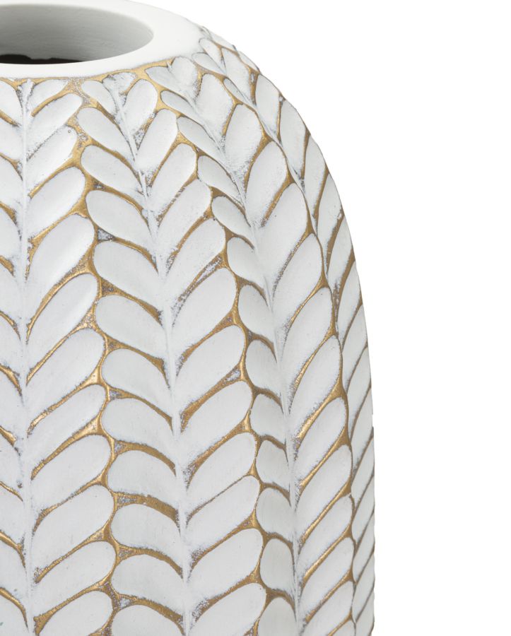 Mauro Ferretti Vaso Resina Leaf Ø 18,5 x 46 cm