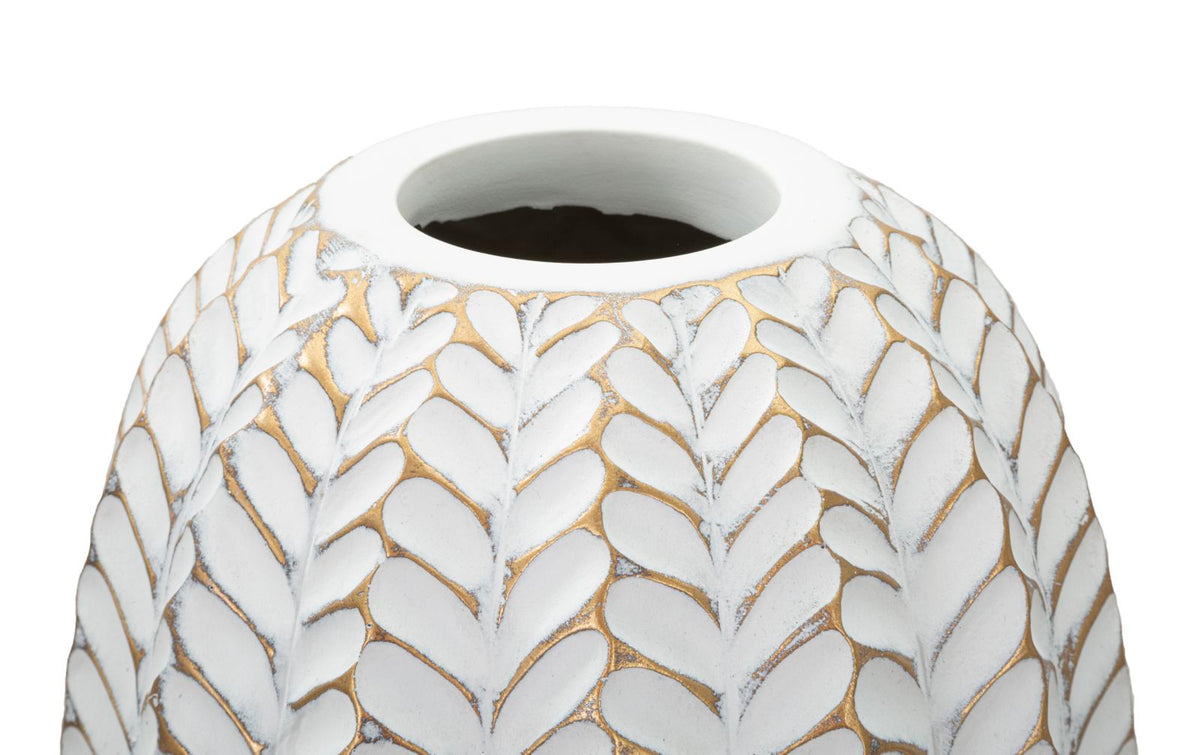 Mauro Ferretti Vaso Resina Leaf Ø 18,5 x 46 cm