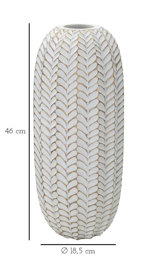 Mauro Ferretti Vaso Resina Leaf Ø 18,5 x 46 cm