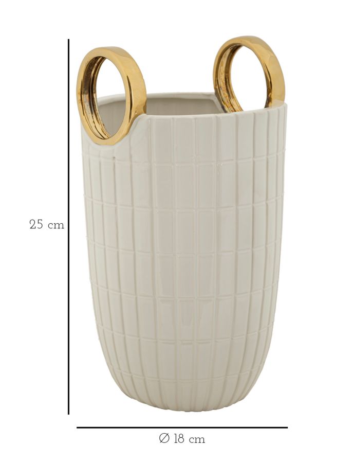 Mauro Ferretti Vaso Ceramica Shopping Ø 18 x 25 cm