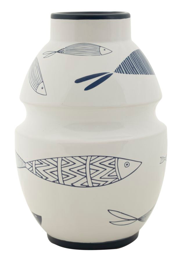 Vaso ceramica fish cm ø 15x24