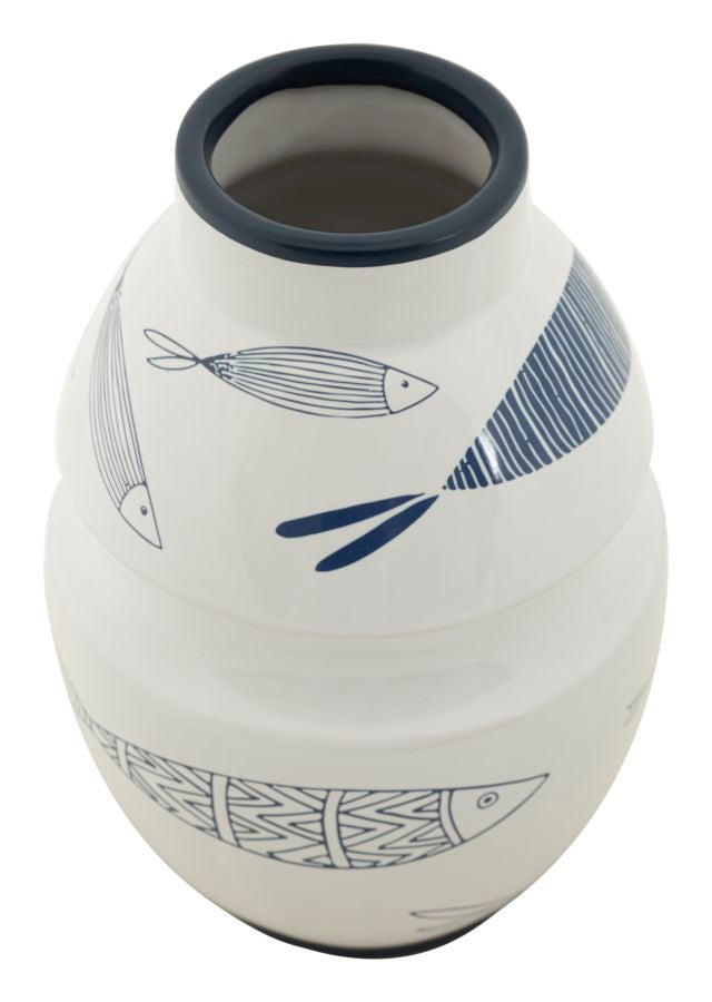 Vaso ceramica fish cm ø 15x24