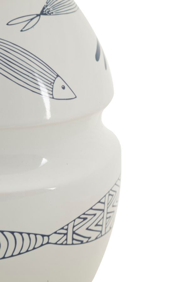 Vaso ceramica fish cm ø 15x24