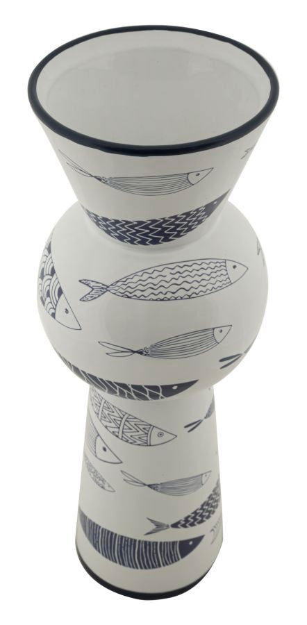 Vaso ceramica fish tall cm ø 14x38,5