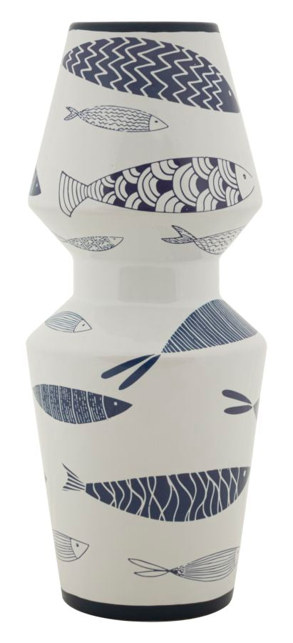 Vaso ceramica fish double cm ø 14x34