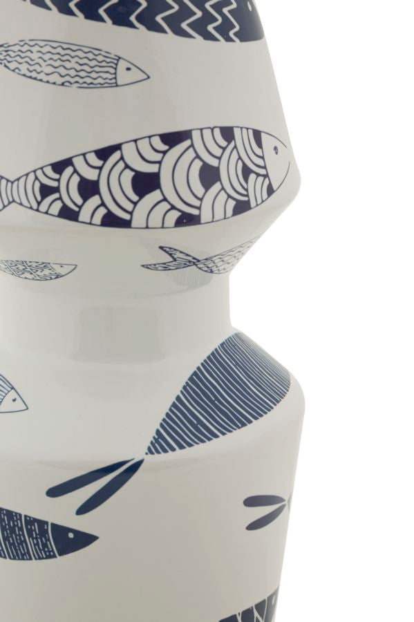 Vaso ceramica fish double cm ø 14x34