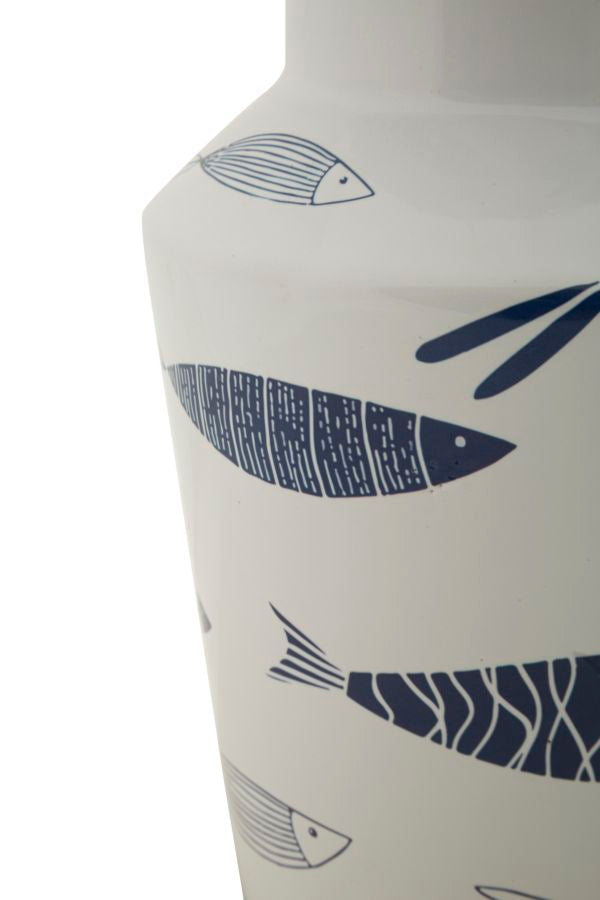 Vaso ceramica fish double cm ø 14x34