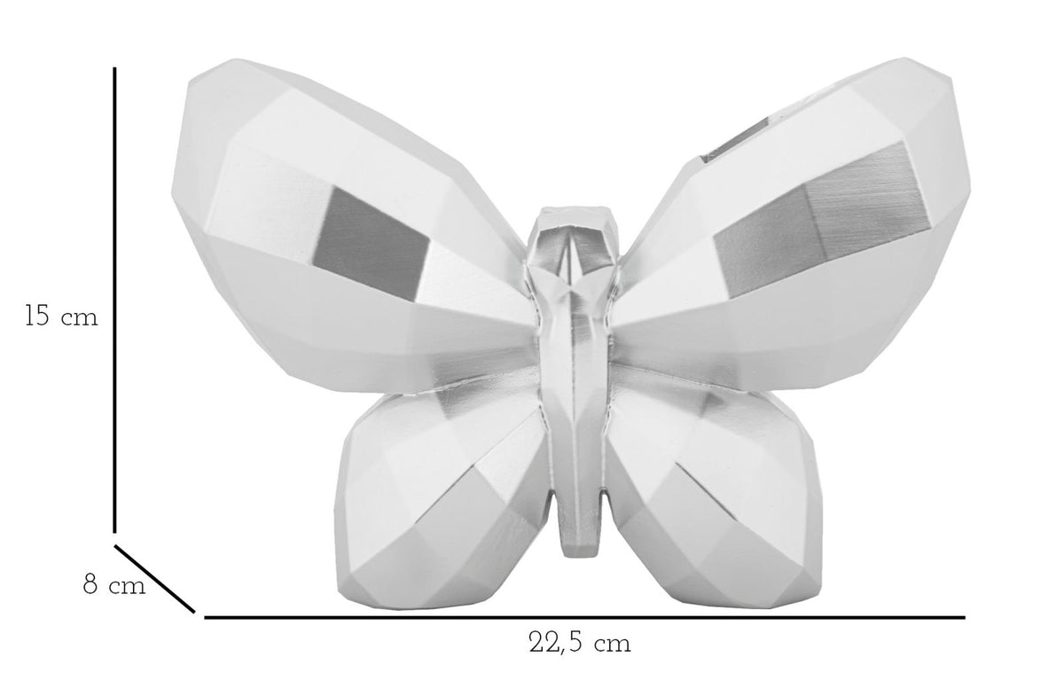 Vaso butterfly silver cm 22,5x8x15 min 2