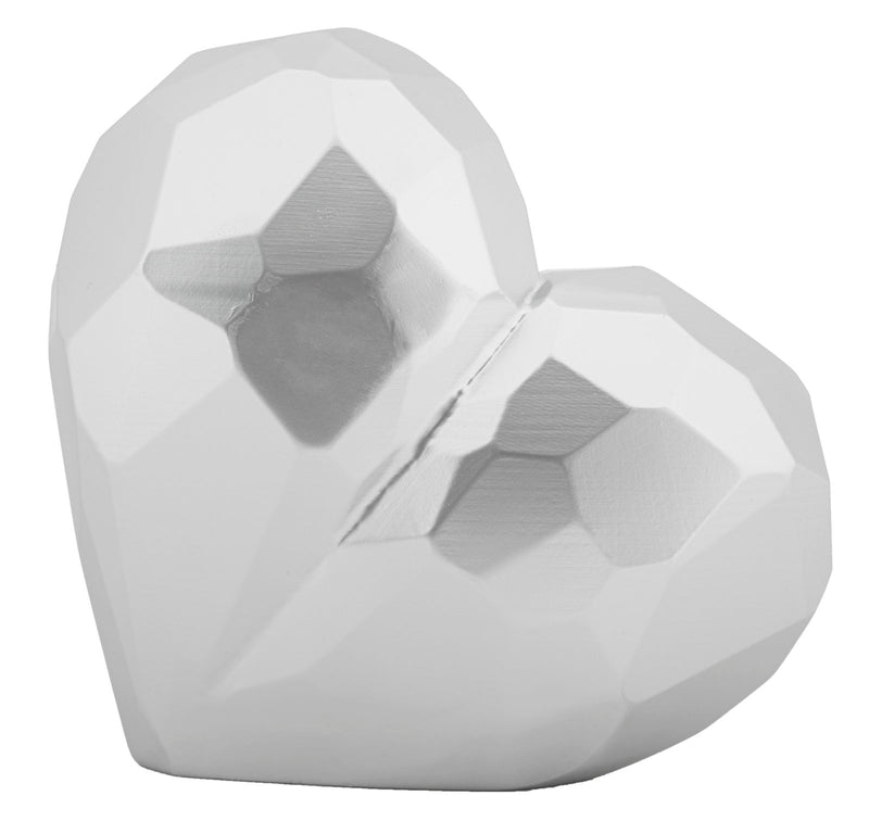 Vaso heart silver cm 19x9x18 min 2