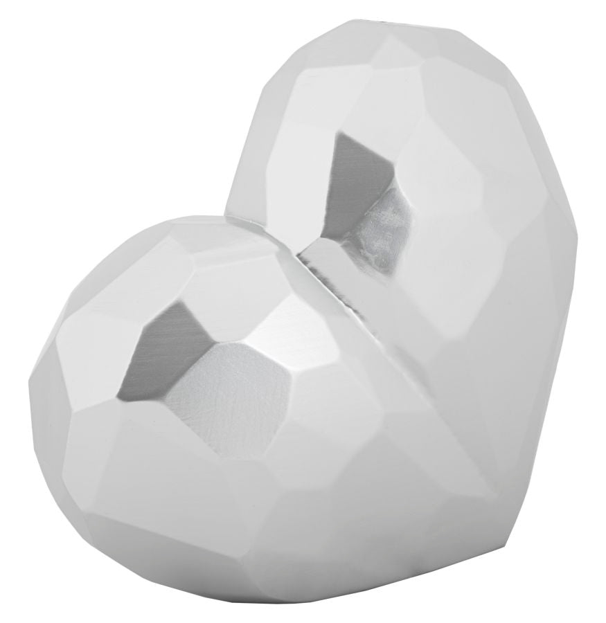 Vaso heart silver cm 19x9x18 min 2