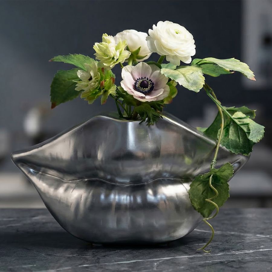 Vaso mouth lip silver cm 23x8x12 min 2