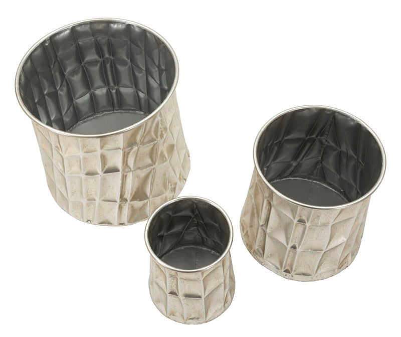 P/vasi silver set 3 pz cm ø 35x38,5-27,5x33-18,5x26,5