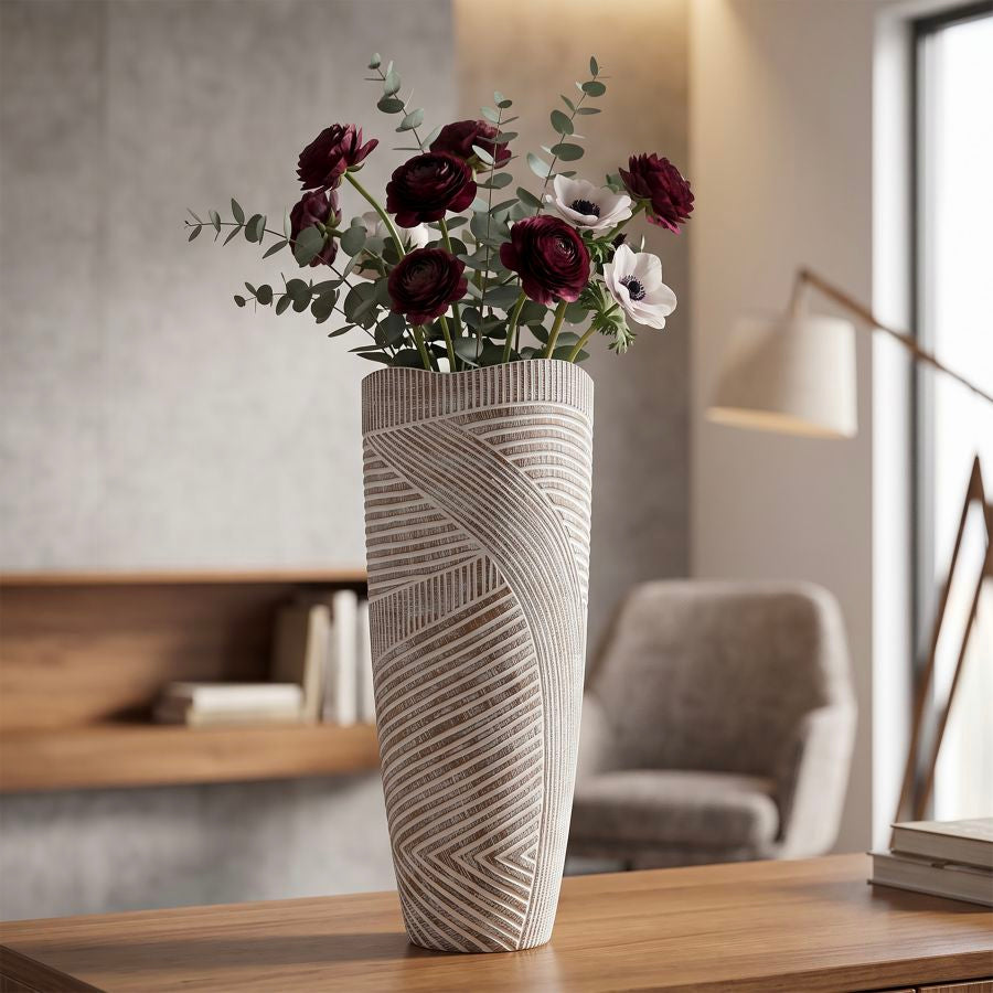 Vaso resina woody cm ø 18x45