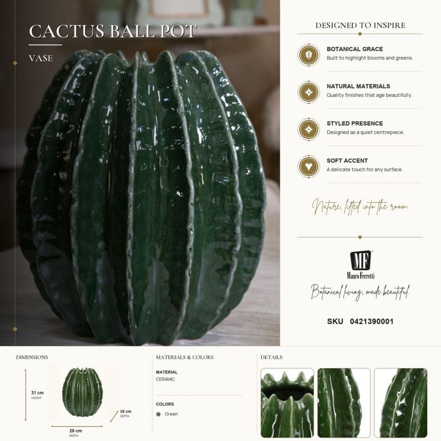 Vaso cactus ball cm ø 28x31