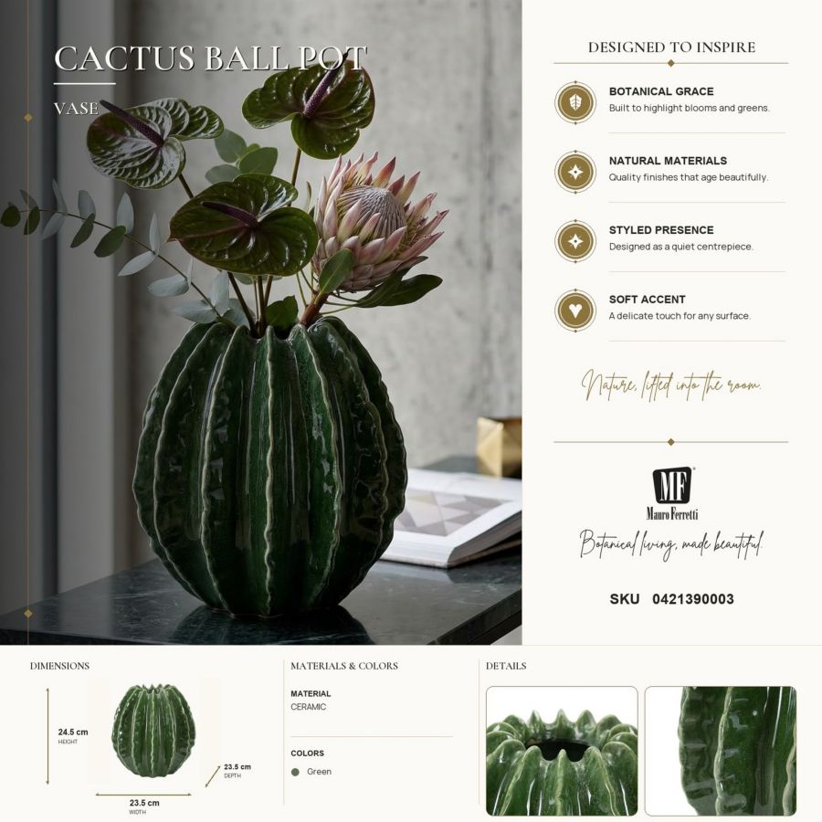 Vaso cactus ball cm ø 23,5x24,5