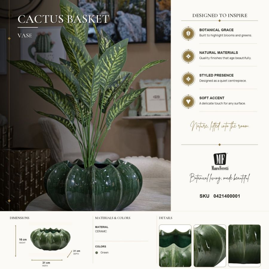 Cachepot cactus cm ø 31x16
