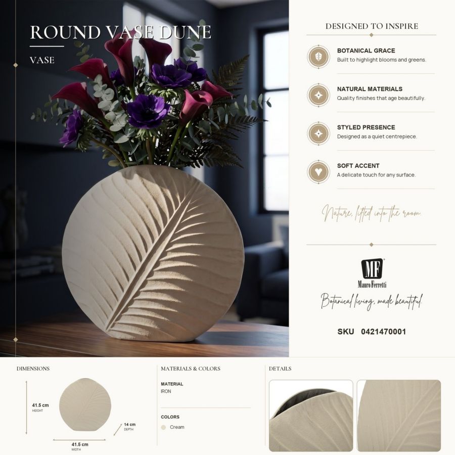 Mauro Ferretti Vaso Dune Round Ø 41,5 x 14 cm