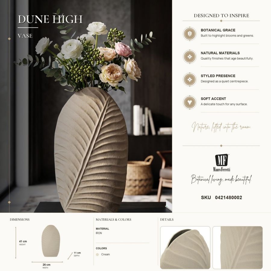 Mauro Ferretti Vaso Dune Tall 26 x 11 x 41 cm