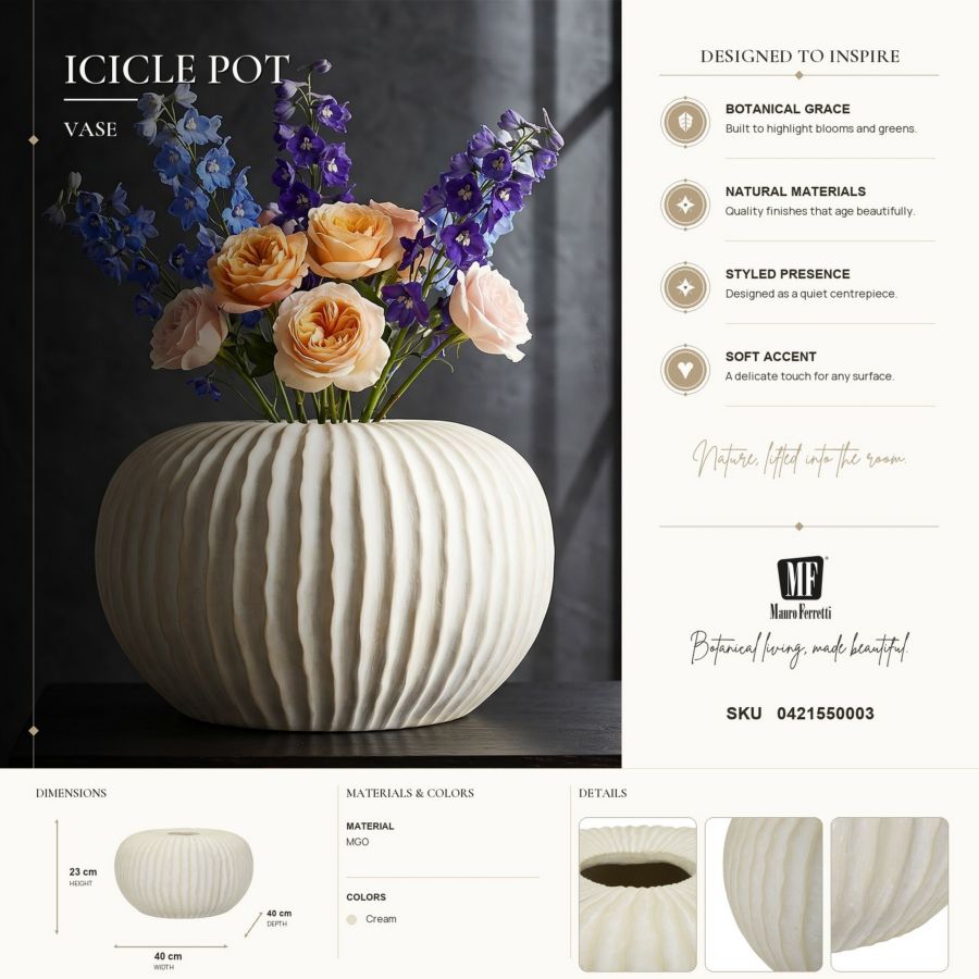 Mauro Ferretti Vaso Icicle Ø 40 x 23 cm