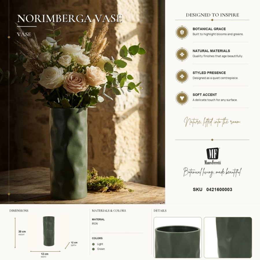 Vaso norimberga cm 12x12x30 min 2 (apertura cm ø 11)