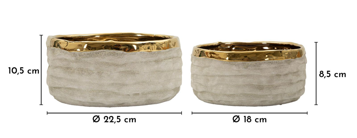 Cachepot lima bassi coppia cm ø 22,5x10,5-18x8,5