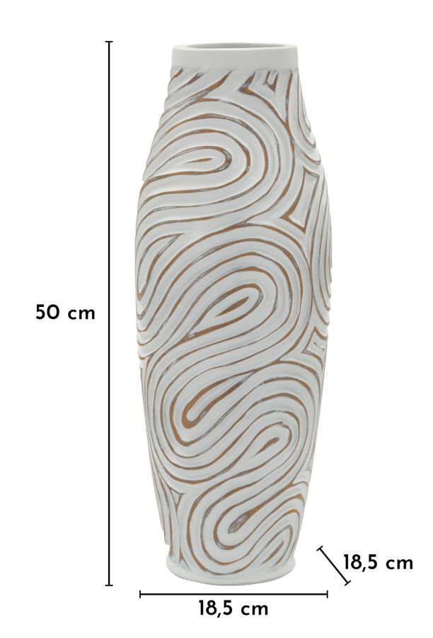 Vaso resina oblix cm ø 18,5x50 (apertura cm ø 9)