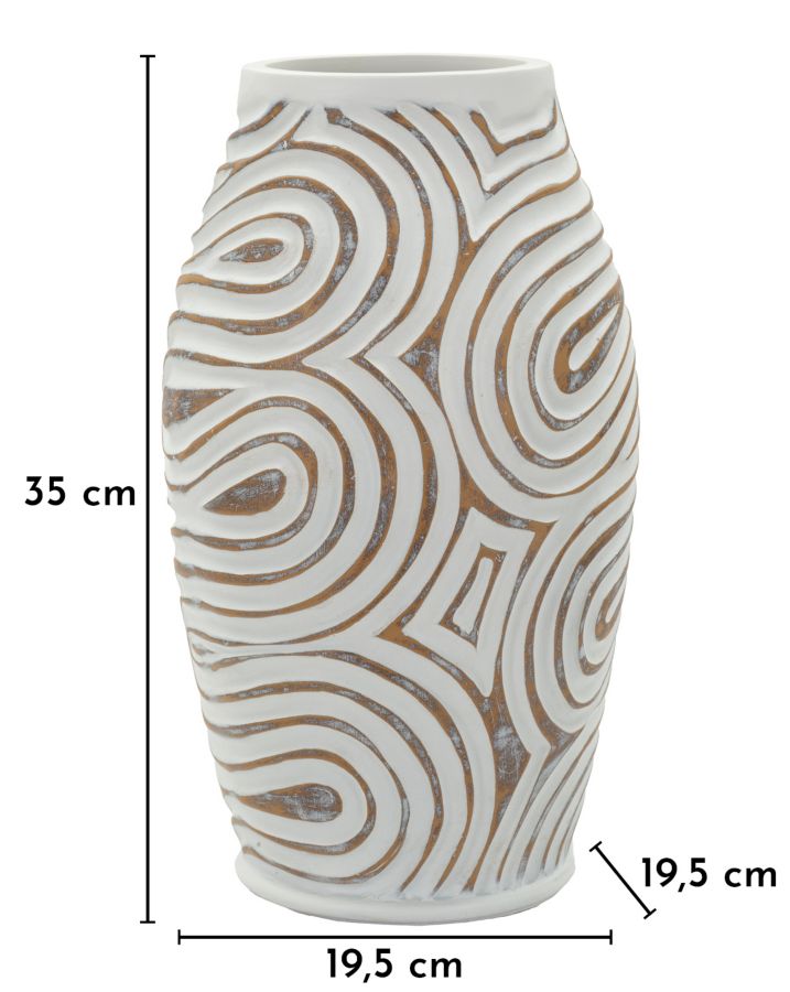 Vaso resina oblix cm ø 19,5x35 (apertura cm ø 10,5)