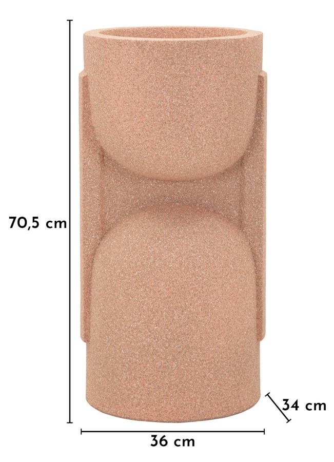 P/vaso da esterno nui cm 36x34x70,5 (apertura cm ø 27)