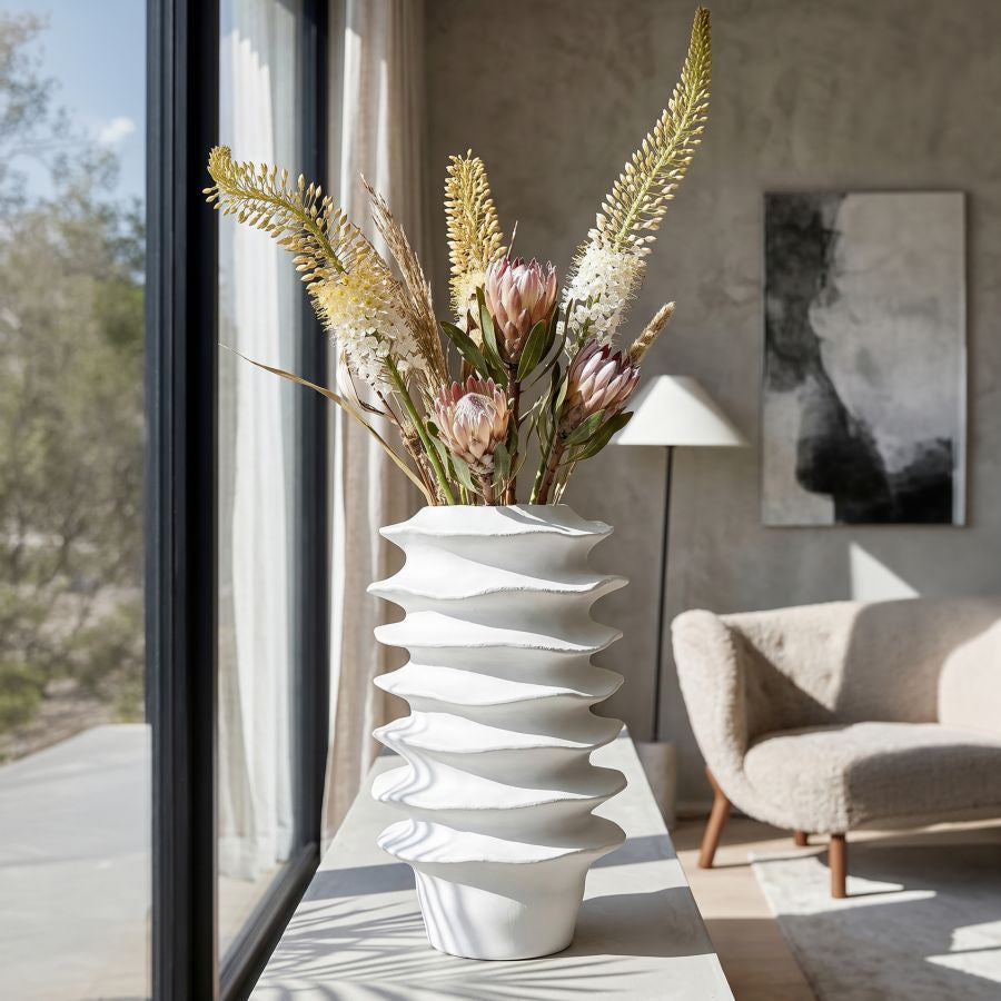 Vaso resina modern cm ø 29x47