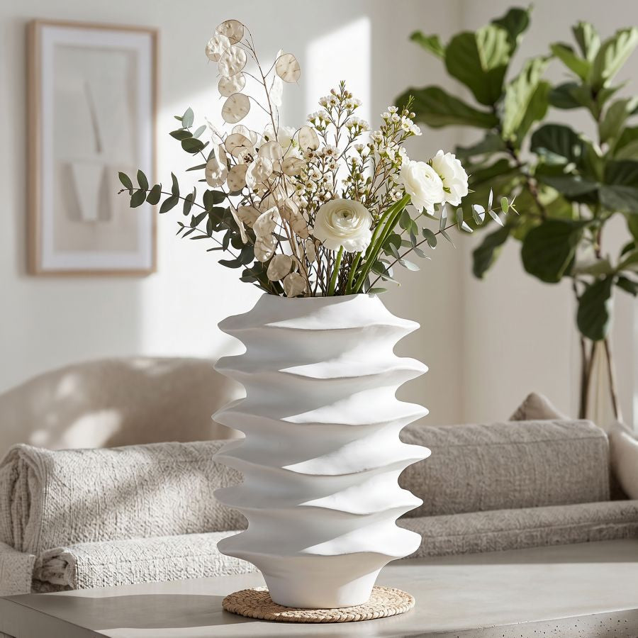 Vaso resina modern cm ø 25,5x35,5